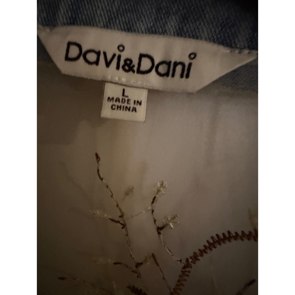 Davi & Dani SUMMER Denim jacket size Large NWOT - Picture 6 of 9